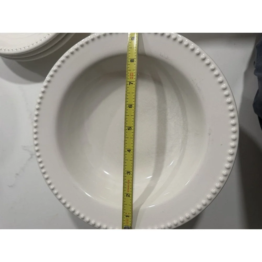 Pottery Barn Emma Beaded Rimmed 9.75